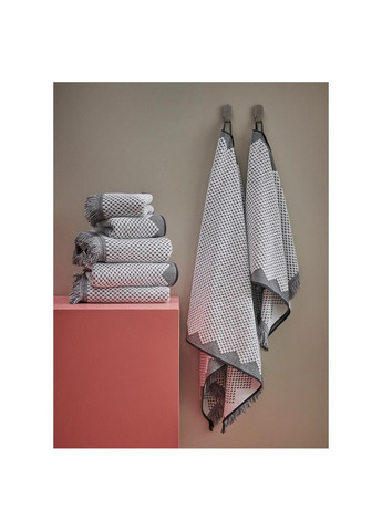 IKEA рушник ікеа fjallstarr 100х150 см (30571220) сірий виробництво -