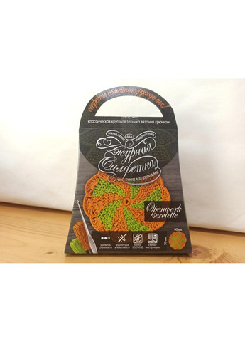 Набір для творчості "Ажурна серветка", з нитками і гачком, текстиль, муліне, набори для шиття, 5x12x17 см No Brand (333165032)