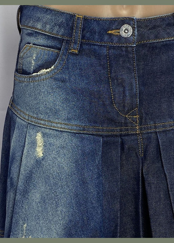 Синяя джинсовая однотонная юбка D&G колокол