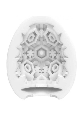 Мастурбатор яйце з рельєфом Snow Crystal, білий Tenga (289783609)