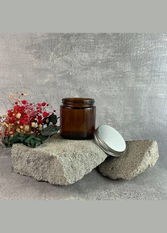 Коричнева банка з кришкою 100 мл No Brand (337991255)