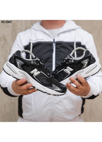 Черные демисезонные кроссовки мужские new balance 725 black / white нью беланс 725 No Brand