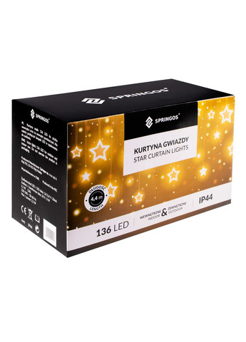 Гірлянда бахрома вулична (зовнішня) 2 м 136 LED Pilot CL4007 Warm White Springos (315781204)