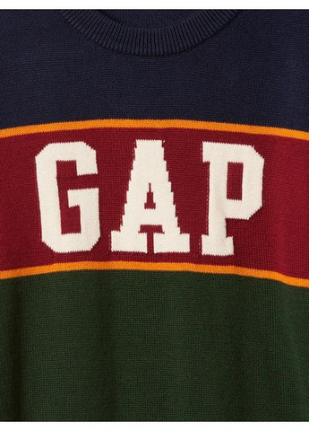 Темно-зелений демісезонний дитячий светр для хлопчика kids xs, 4-5 років, 102-114 см, essex green (комбінований) джемпер Gap