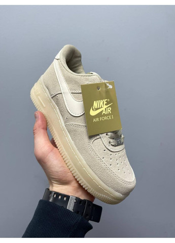 Бежеві Осінні кросівки чоловічі nike air force low beige найк аір форс 1 преміум No Brand