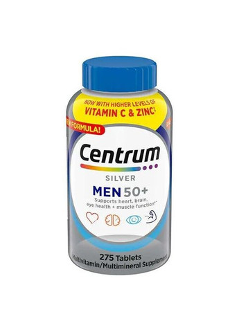 Витаминноминеральный комплекс для мужчин старше 50 лет Silver Men 50+ (275 таблеток на 275 дней) Centrum (280265953)