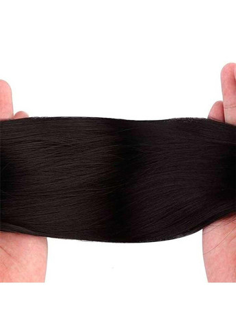 Накладной шиньон. Хвост на ленте Didaka прямые волосы "Брюнетка" - 50 см No Brand (288538203)