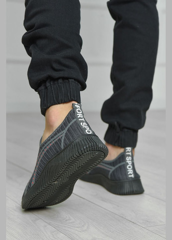 Темно-сірі Осінні кросівки чоловічі темно-сірого кольору текстиль Let's Shop