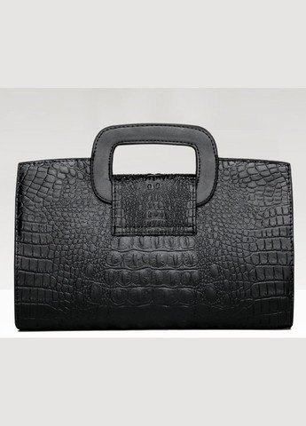 Жіноча сумочка клатч із крокодилом, міні сумка на плече екокожа чорна (sku_1593) No Brand (330575636)
