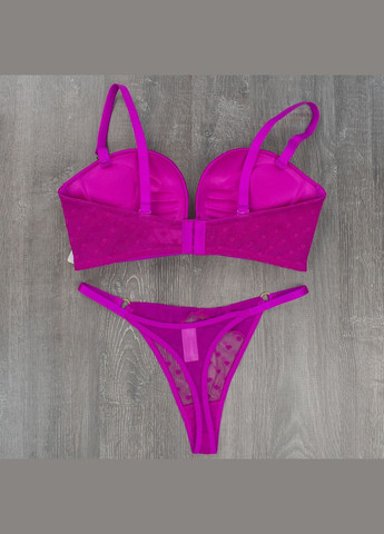 Малиновий демісезонний спокусливий комплект жіночої нижньої білизни CHLX