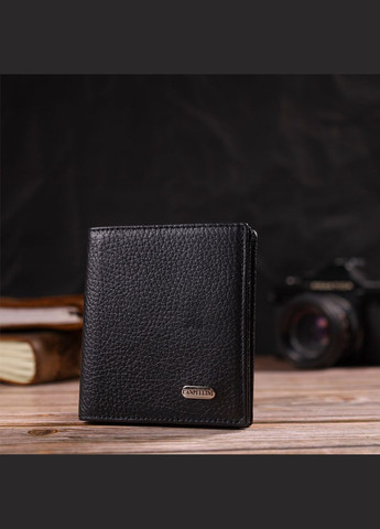 Классический портмоне для мужчин из натуральной зернистой кожи 21742 Черное Canpellini (331911136)