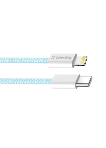 Кабель Lightning + USB Type-C (M/M), 3.0 А, 1 м, Blue (CW-CBPDCL061-BL) Colorway (373649433)
