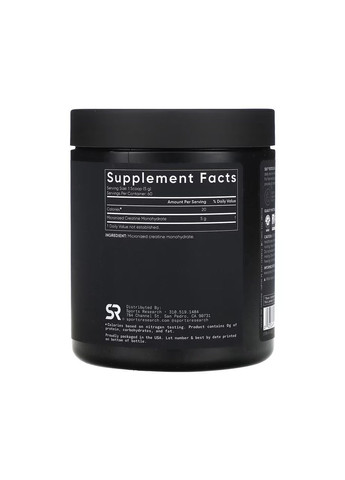 Creatine Monohydrate - 300g Sport Research (369398703)