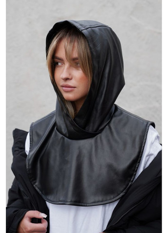 Теплая шапка капюшон кожаный копор на флисе Mathilda Black Woman Without (365254487)