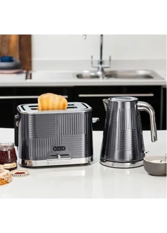 Електрочайник Geo Steel, 1.7 л, металевий, чорного кольору. Russell Hobbs (394051580)