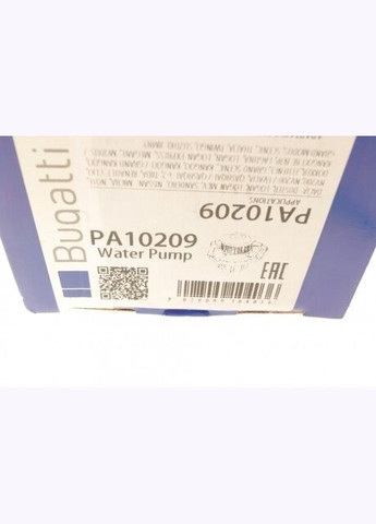 Помпа води Renault Kangoo/Megane/Nissan Qashqai/Note 1.5dCi 05-(B/B)(10лоп)(металева крильчатка) PA10209 UA63 Bugatti (345759267)