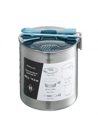 Туристический Набор Посуды для Кемпинга на 2 Человека (1,6 Л) Из Нержавеющей Стали FORCLAZ (342966933)