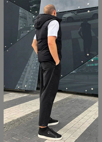 Утеплений жилет Soft чорного кольору з капюшоном Reload (321796499)