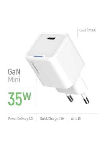 Мережевий зарядний пристрій GaN Mini 35W PD Port PPS USB-C White (CW-CHS056PD-WT) Colorway (370617393)