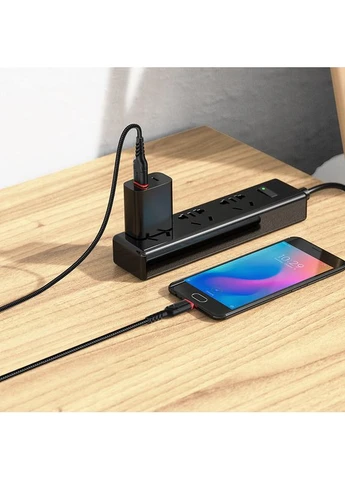 Кабель USB to Micro 2.4A, 1m, нейлон, TPE коннекторы, (6931474744890) Hoco X59 (381382663)