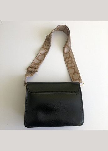 Жіноча сумочка сумка з широким ремінцем чорний (9-37) No Brand (311600658)