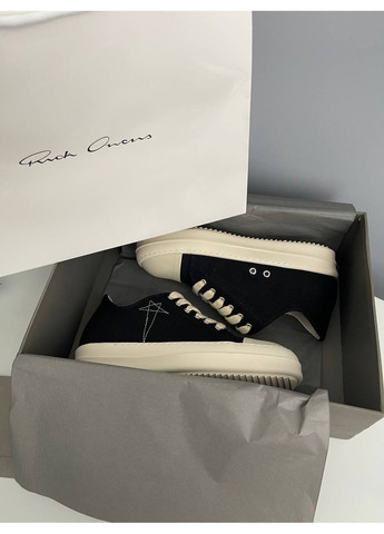 Кроссовки женские Rick Owens DRKSHDW Ramones Low Black Milk PREMIUM | Рик Оуэнс Рамоунс Премиум черно-белые No Brand чёрно-белые демисезоны (355888589)