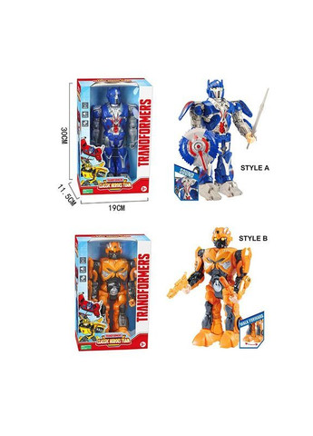 Робот-трансформер с подсветкой и звуком на батарейках, в ассортименте - No Brand EJ684 (371927407)