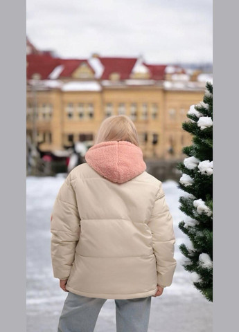 Молочна зимня куртка жіноча зимова молочна No Brand Зимові