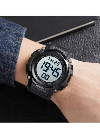 Часы 1886BKWT водонепроницаемые для мужчин черные спортивные электронные с будильником и календарем ProDobro (367265804)