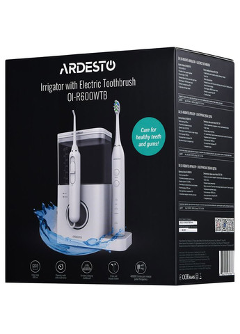 Ирригатор стационарный 600 мл + электрическая зубная щетка White (OI-R600WTB) Ardesto (322937058)