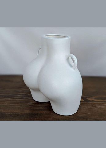 Ваза Nana Ceramics Кім Муар біла 25 см No Brand (323221057)