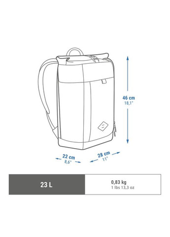 Туристический Рюкзак NH Escape 500 Rolltop 23л 46 х 28 х 22 см Желтый Quechua (342966965)