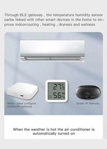 Термометр гігрометр Wireless Temp TH05 bluetooth 38,5*38,5*12mm с магнітом white No Brand (322701435)