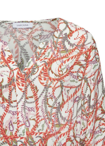 Бежевое повседневный платье Lascana с цветочным принтом