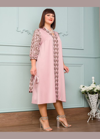 Темно-розовое платье 14550-3 Alenka Plus