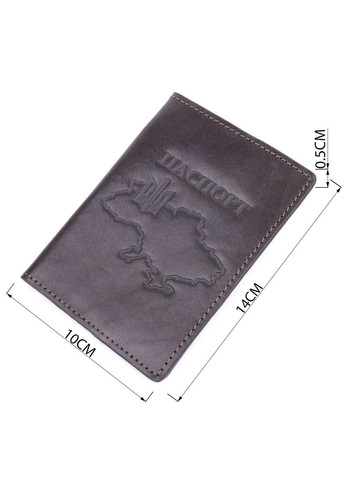 Шкіряна обкладинка на паспорт Мапа коричнева 16774 Grande Pelle (362418251)