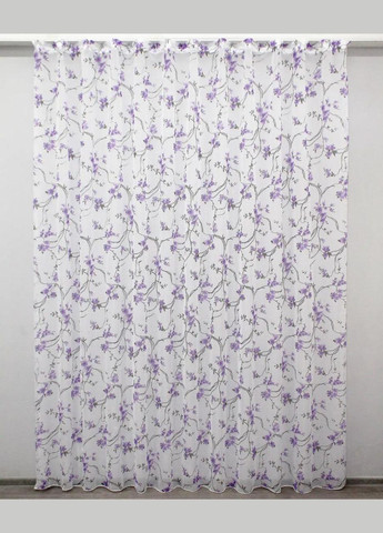 Тюль на тесьме с утяжелителем из батиста с принтом 300x270 см (tul-415т-5) No Brand (306633746)