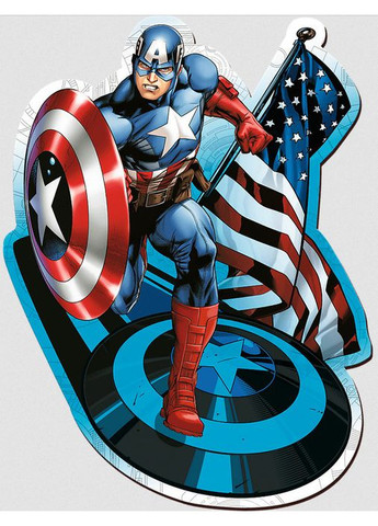 Пазли фігурні з дерева Месники - Безстрашний Капітан Америка 160 елементів Trefl (371774189)