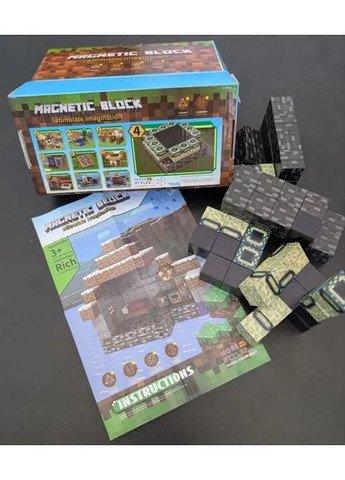 Магнітний конструктор майнкрафт Magnetic Block деталей магнітні кубики конструктори minecraft No Brand 46 (372004530)