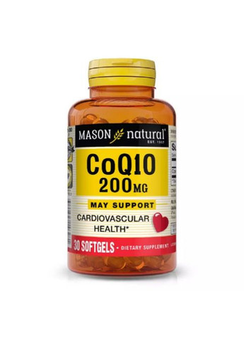 CO Q10 200 mg 30 Caps Mason Natural (288050768)