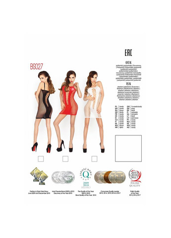 Белое бодистокинг bs027 white, платье-сетка на бретелях, очень откровенное Passion