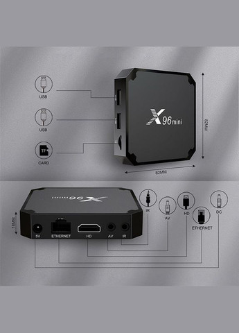 Смарт ТВ приставка mini W2 2/16 Гб Smart TV Box Android 11 X96 (338627337)