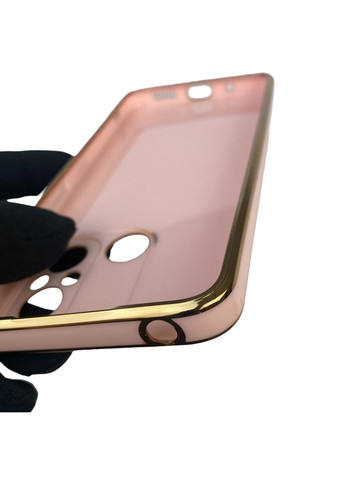 Чохол для Redmi 12C з кільцем MagSafe із золотою окантовкою на сяомі редмі 12с пудровий gs1 Xiaomi (366231355)