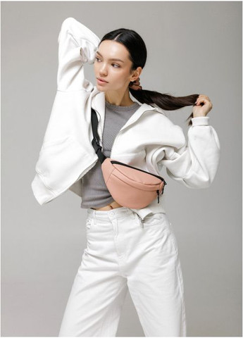 Жіноча сумка бананка на пояс з екошкіри Пудра (779024815) Sambag (360752353)