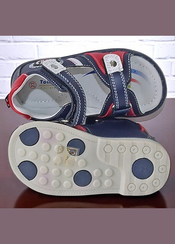 Синие спортивные, повседневные ортопедические босоножки открытые сандалии на липучках для мальчика том м Tom.M на липучке