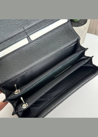 Класичний жіночий шкіряний гаманець портмоне для жінок чорний Classic (331770973)