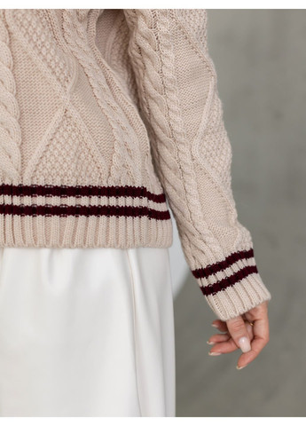 Світло-бежевий демісезонний светр джемпер Larionoff