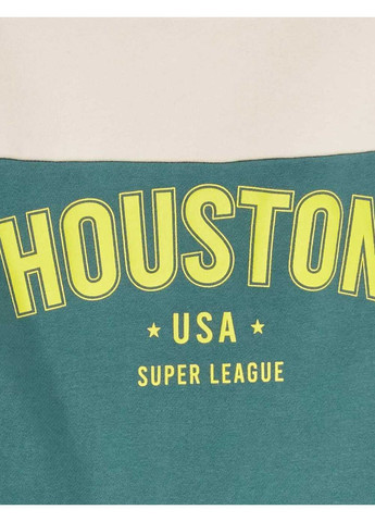 Kiabi свитшот флис,зеленый-бежевый, зеленый