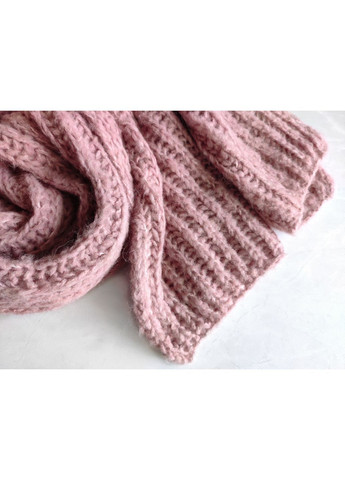 В'язаний зимовий шарф ручної роботи з мериносу кольору чайної троянди No Brand (369612458)