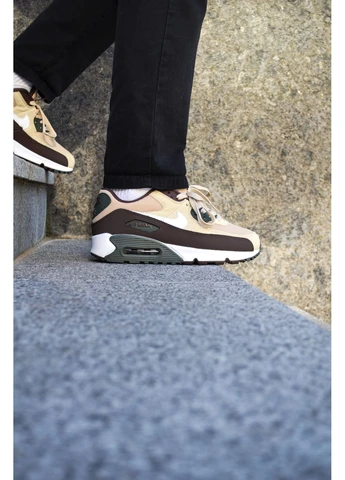 Комбіновані кросівки чоловічі nike air max 90 cream найк аір макс 90 демісезон No Brand